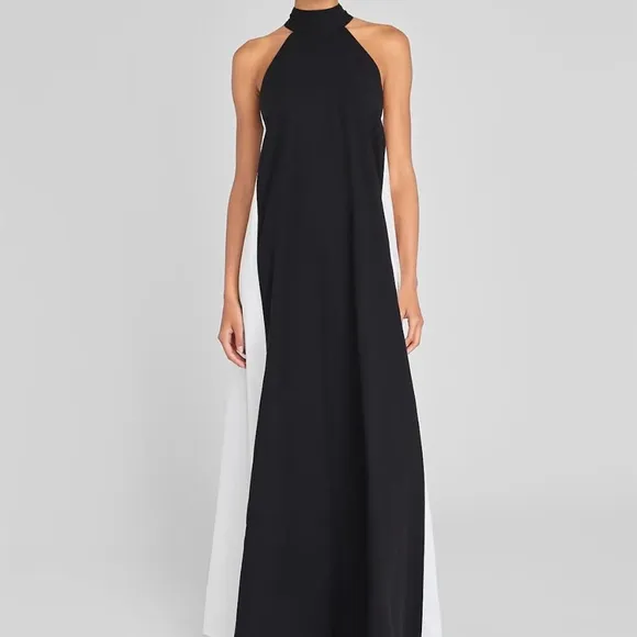 Two-Tone Halter Dress - Brand New - NEVER WORN - Black/White