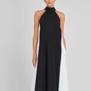 Two-Tone Halter Dress - Brand New - NEVER WORN - Black/White