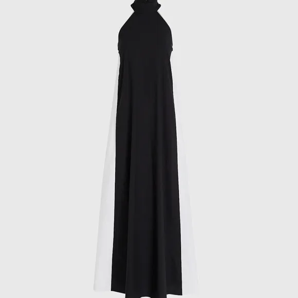 Two-Tone Halter Dress - Brand New - NEVER WORN - Black/White
