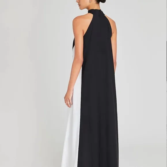 Two-Tone Halter Dress - Brand New - NEVER WORN - Black/White