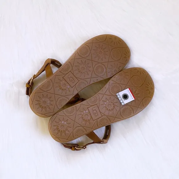UGG Aleigh Leather Thong Strap Sandals