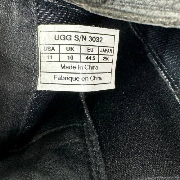 UGG Australia Herrick 3032 Chelsea Black Pull On Boots Shoes US 11