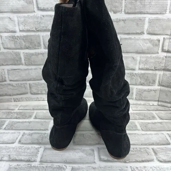 UGG Australia Highkoo Women’s Size 8.5 Black Suede Slouchy Boots