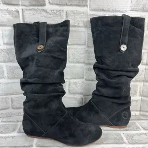 UGG Australia Highkoo Women’s Size 8.5 Black Suede Slouchy Boots
