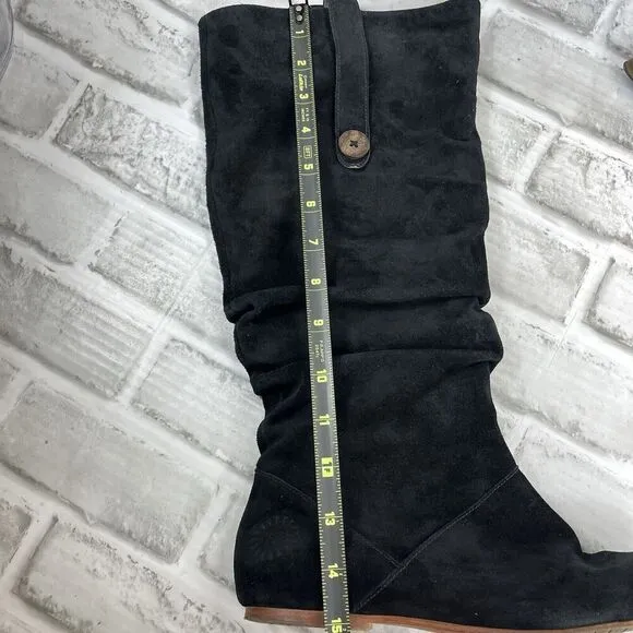 UGG Australia Highkoo Women’s Size 8.5 Black Suede Slouchy Boots