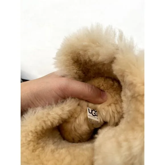 UGG Brown Button Tall Shearling Boots