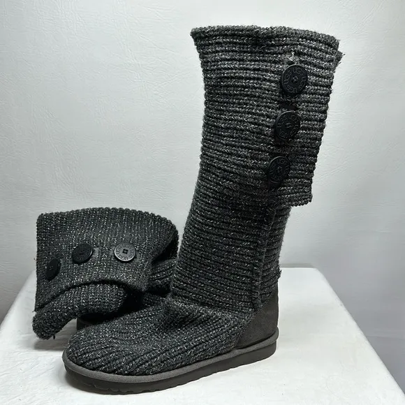 UGG Cardi Knit Knee High Boots, 9