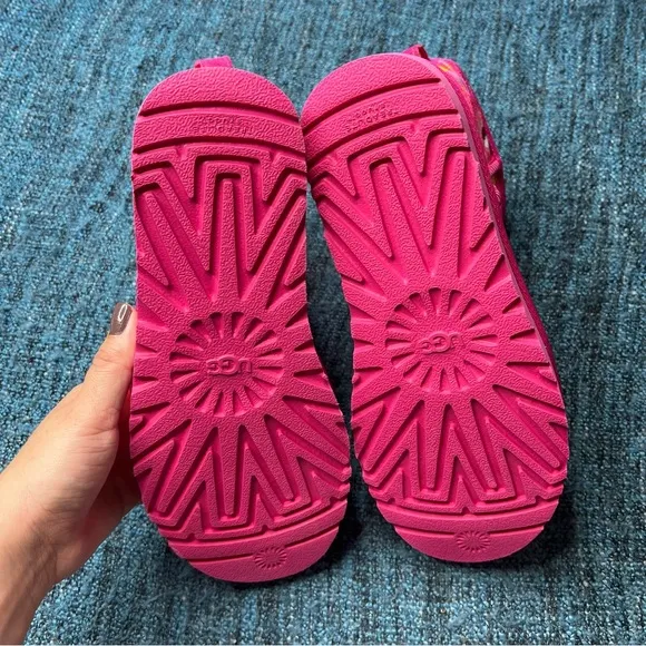 UGG Classic Mini Tiger Flower Pink Pull On Boots