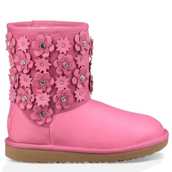 UGG | Classic Short II Petal Pull-On Suede Leather Boots