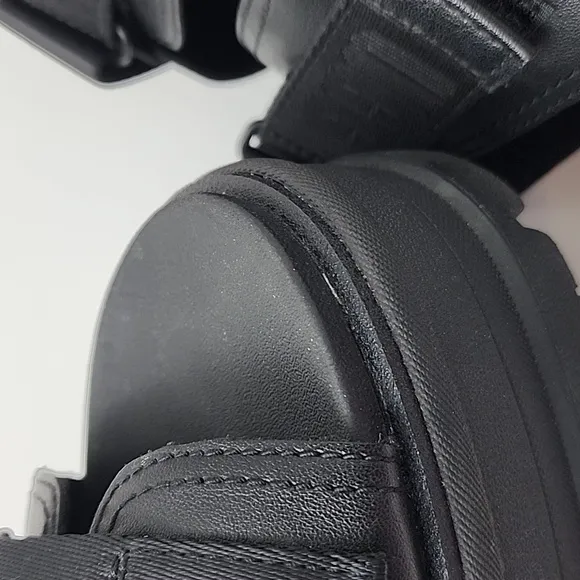 UGG Clem Faux Leather Sandals Black