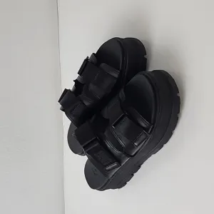 UGG Clem Faux Leather Sandals Black