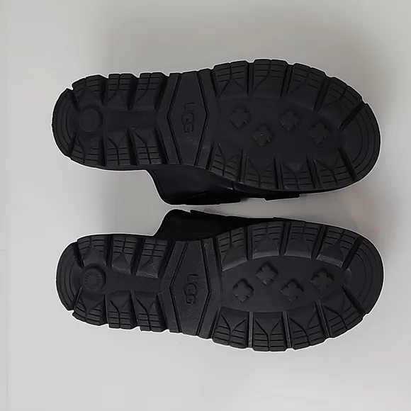 UGG Clem Faux Leather Sandals Black