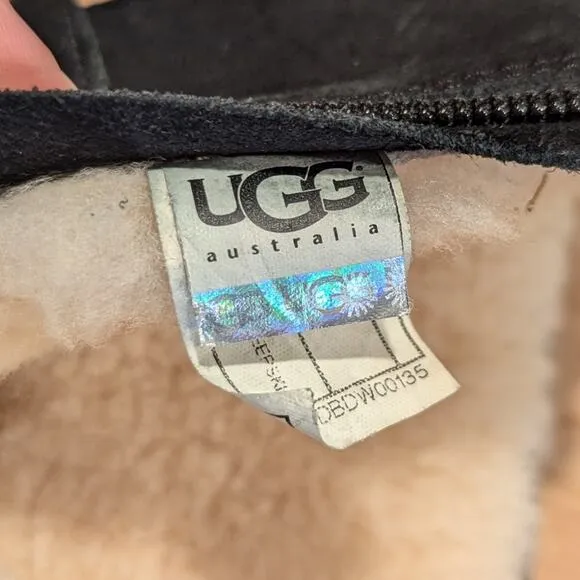 UGG Clovis Studded Zip Boot Black Size 1 Kid