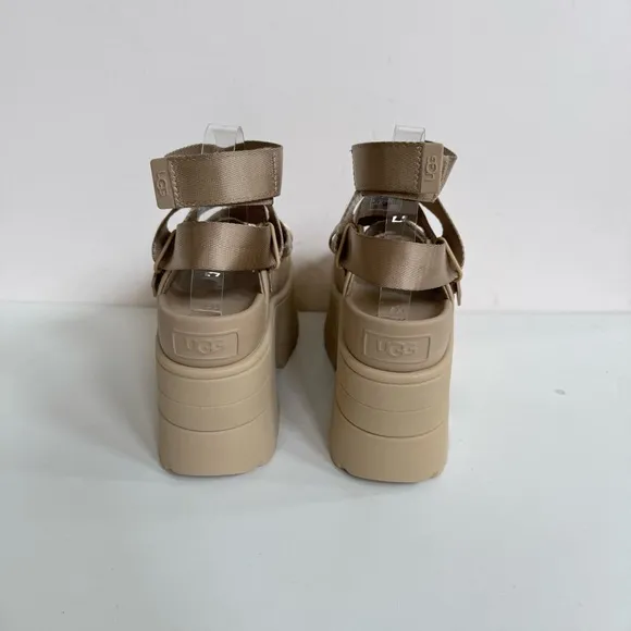 UGG GOLDENRISE MUSTARD SEED STRAPPY PLATFORM SANDALS