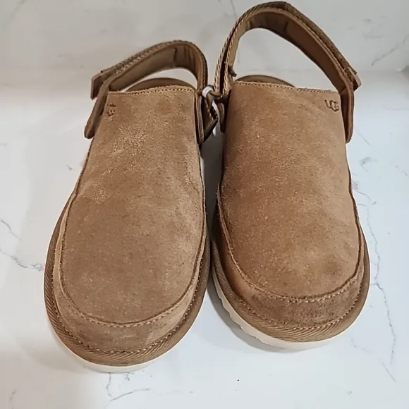 UGG Goldenstar Clog Chestnut Suede Shoes 1159770K Kids/Youth SZ 6 Brown Slipper