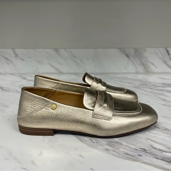 Ugg Janaya Collapsable Metallic Pale Gold Loafer