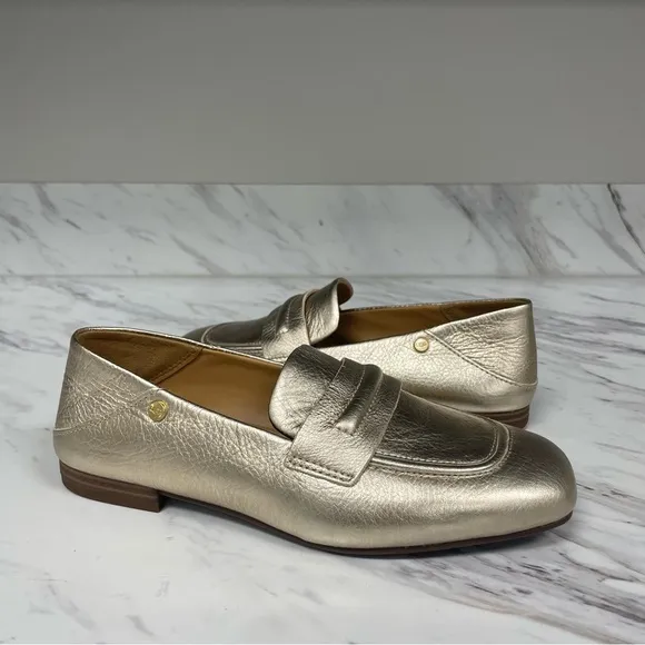 Ugg Janaya Collapsable Metallic Pale Gold Loafer