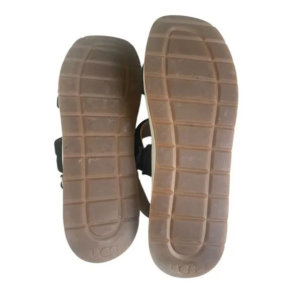 Ugg LYNNDEN Platform Suede Sandals Black Women’s Size US 8 M