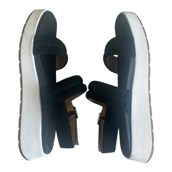 Ugg LYNNDEN Platform Suede Sandals Black Women’s Size US 8 M