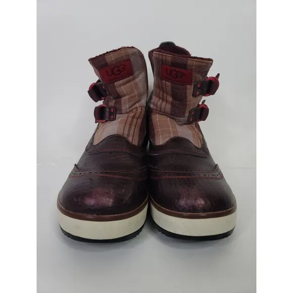 Ugg Marrais Womens Boots Size 9 Leather Blend Pull On Duck Boots