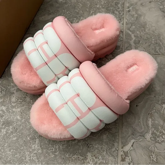 UGG Maxi Logo Slide Platform Sandals Size 10M New in Box