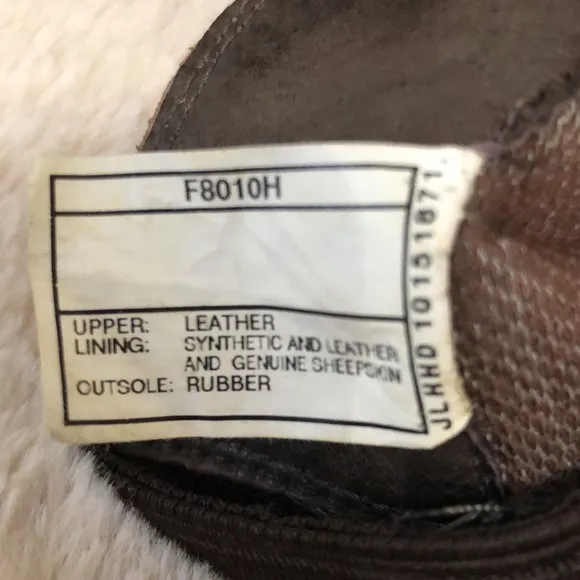 UGG Men’s Ankle Brown Leather Pull On Boots, Size 8.5, Rubber Sole