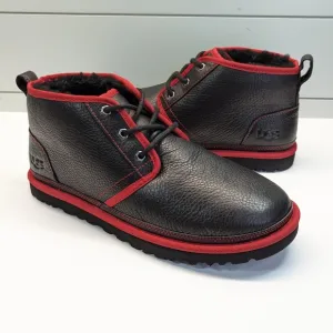 UGG Neumel Leather Chukka Ankle Black Red Boots Size Men's 11
