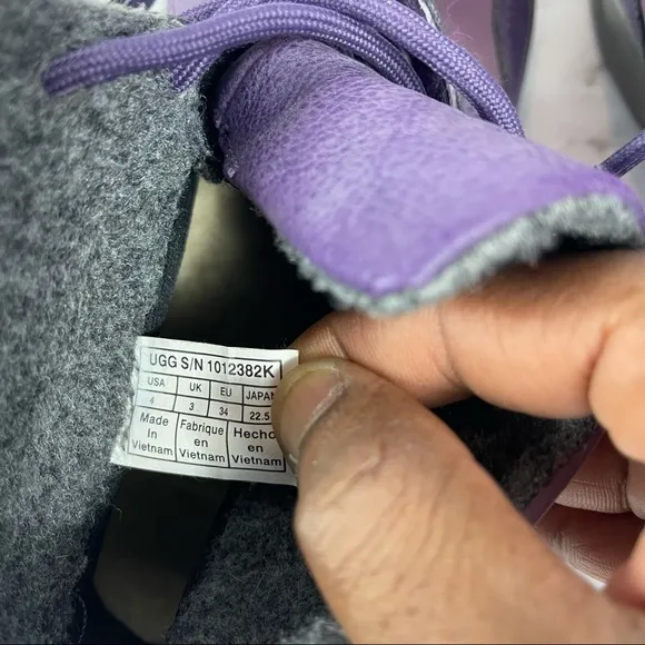 UGG Nubuck Lace-Up Boots - Purple Boots, Shoes
