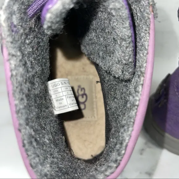 UGG Nubuck Lace-Up Boots - Purple Boots, Shoes