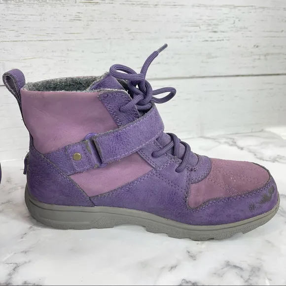 UGG Nubuck Lace-Up Boots - Purple Boots, Shoes