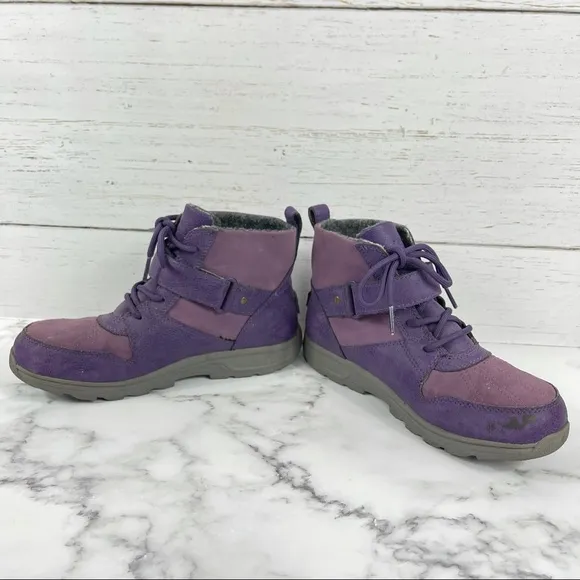 UGG Nubuck Lace-Up Boots - Purple Boots, Shoes