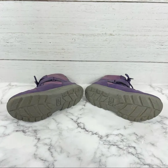 UGG Nubuck Lace-Up Boots - Purple Boots, Shoes