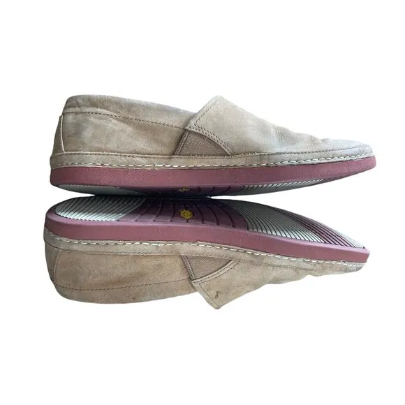 UGG Reefton 1000721 Loafers Men's US 10.5 Brown Leather Round Toe Slip-On Shoes