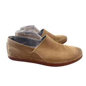 UGG Reefton 1000721 Loafers Men's US 10.5 Brown Leather Round Toe Slip-On Shoes