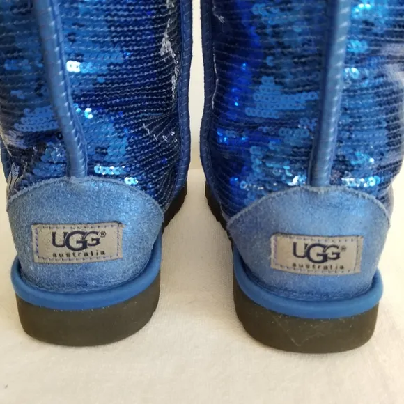 Ugg Royal Blue Sequin Sparkle Short Boots