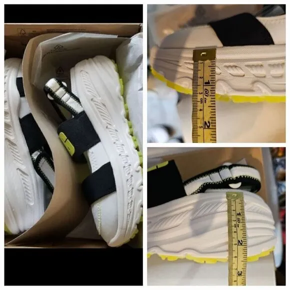 UGG Slingback Women's Runner Sneaker Sandal in White and Yellow NEW $175