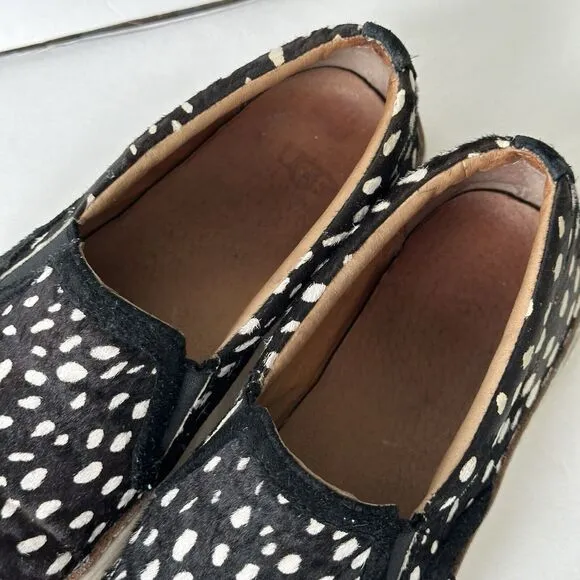 UGG Soleda Exotic Slip-On  Sneakers Women's Sz 8 Black Cow Hair  M1096943