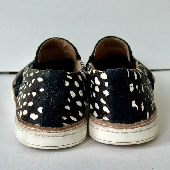 UGG Soleda Exotic Slip-On  Sneakers Women's Sz 8 Black Cow Hair  M1096943