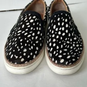 UGG Soleda Exotic Slip-On  Sneakers Women's Sz 8 Black Cow Hair  M1096943