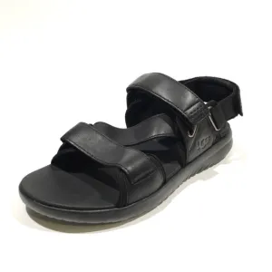 UGG UNION STRAP MEN’S SPORT SANDALS -BLACK LEATHER -US 11 -NEW