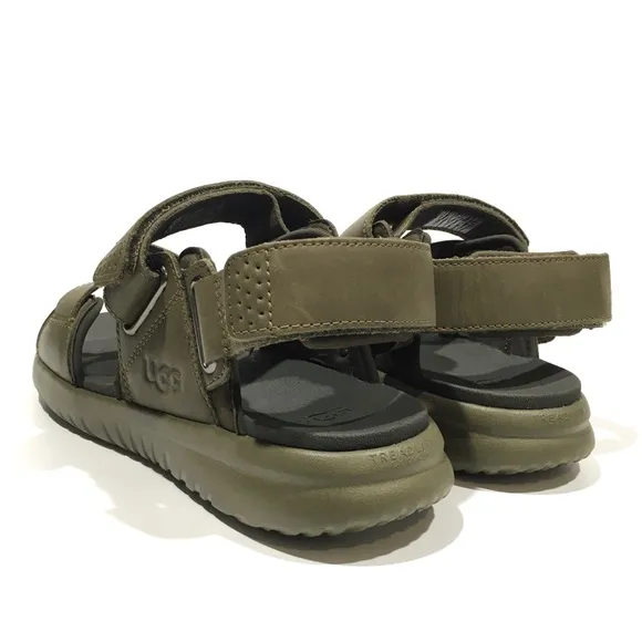 UGG UNION STRAP MEN’S SPORT SANDALS -BURNT OLIVE LEATHER -US 10 -NEW