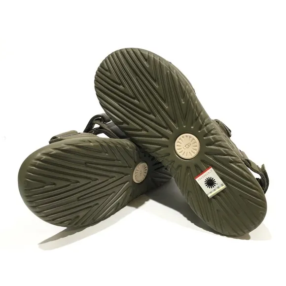 UGG UNION STRAP MEN’S SPORT SANDALS -BURNT OLIVE LEATHER -US 11 -NEW