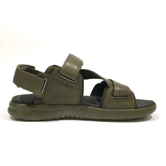 UGG UNION STRAP MEN’S SPORT SANDALS -BURNT OLIVE LEATHER -US 11 -NEW