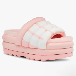 UGG Women's Maxi Slide Logo Sandal  Slide Pink Scallop Size 8 Brand new