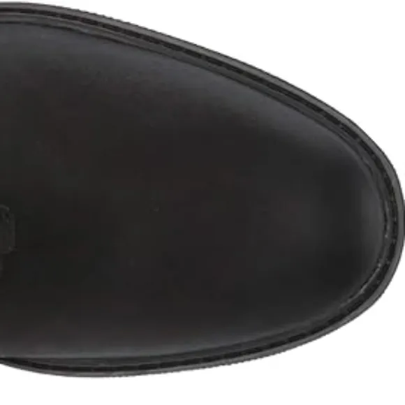 UGG Wylma Black Oiled Leather Moto Booties 1113422 Buckle Western Ankle Boots 7