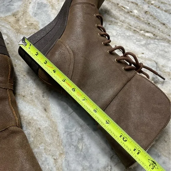 UGG Zea Brown Leather Wedge Boots Women's 9
