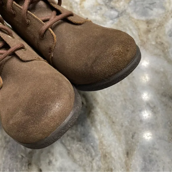 UGG Zea Brown Leather Wedge Boots Women's 9