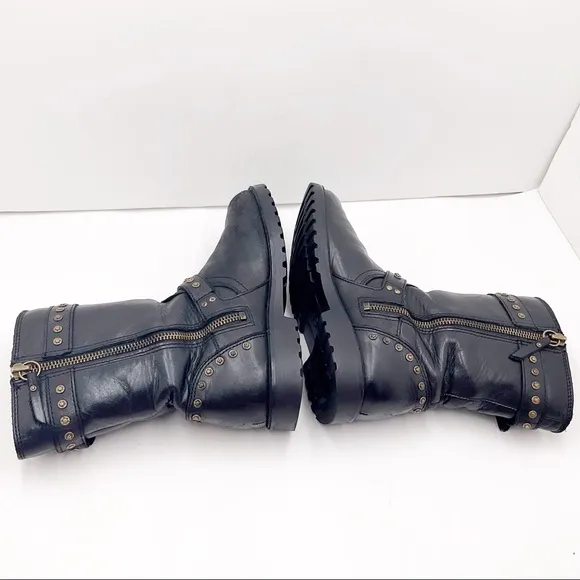 {UGG}Jamie Leather Riveted Combat Boots