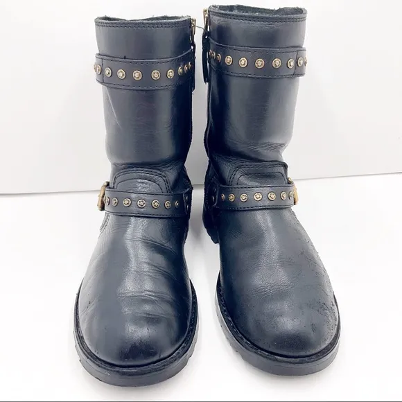 {UGG}Jamie Leather Riveted Combat Boots