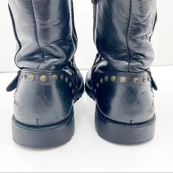 {UGG}Jamie Leather Riveted Combat Boots